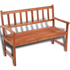 Garden Bench Light Brown Acacia hardwood Medium Durable