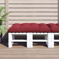 Pallet Cushion Wine Red Fabric (100% polyester) 47.2x31.5x4.7 in