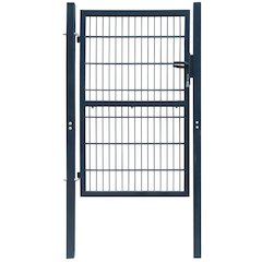 vidaXL 2D Fence Gate (Single) Anthracite Gray 41.7" x 74.8", 141743
