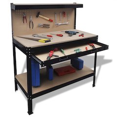 Workbench with Pegboard and Drawer, 141769