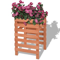 Planter Beige Solid Chinese Fir Wood Medium Planters Planter