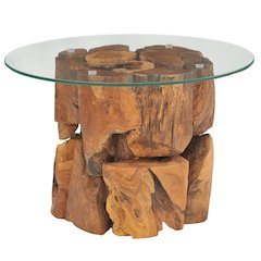 Coffee Table Brown Solid teak driftwood Medium Coffee Table