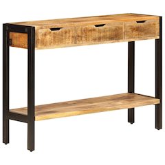 Sideboard Brown Solid mango wood, powder-coated steel Medium