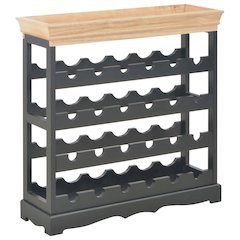 vidaXL Wine Cabinet Black 27.6"x8.9"x27.8" MDF, 280067