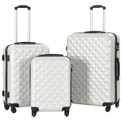 Hardcase Trolley Set 3 pcs Bright Silver ABS