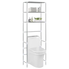 Storage Rack Over Toilet Silver