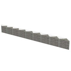 vidaXL Gabion Wall Galvanized Steel 248"x11.8"x19.7", 143574