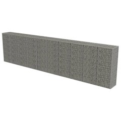 vidaXL Gabion Wall with Covers Galvanized Steel 236"x19.7"x59", 143582