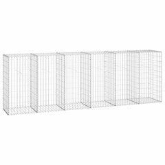 Gabion Wall with Covers Galvanized Steel 118"x19.7"x39.4"