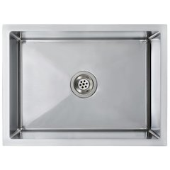 vidaXL Handmade Kitchen Sink with Strainer Stainless Steel, 145078