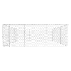 Dog Kennel Silver Galvanized Steel Large Dog Kennel Square