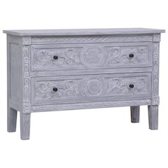 Sideboard Grey wash finish Solid Mahogany wood