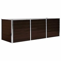Raised Bed Brown Galvanized Steel 94.5 x 31.5 x 30.3 in