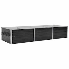 Raised Bed Anthracite Galvanized Steel 94.5 x 31.5 x 17.7 in