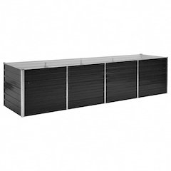 Raised Bed Anthracite Galvanized Steel 126 x 31.5 x 30.3 in