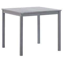 Dining Table Grey Solid Acacia wood 31.5x31.5x29.1in Durable