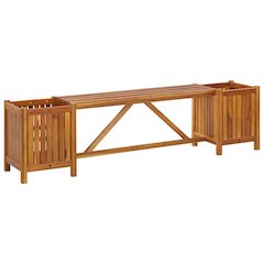 Garden Bench Light Brown Solid Acacia Wood