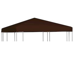 vidaXL Gazebo Top Cover 9.1 oz/ydÂ² 9.8'x9.8' Brown, 46621