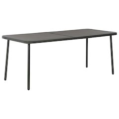 Outdoor Table Dark Grey E-coated Steel Large Tough Dining Table