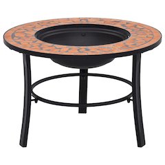 vidaXL Mosaic Fire Pit Terracotta 26.8" Ceramic, 46719