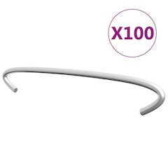 vidaXL Gabion Hooks 100 pcs Galvanized Steel 5.9", 145618