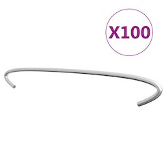 vidaXL Gabion Hooks 100 pcs Galvanized Steel 19.7", 145626