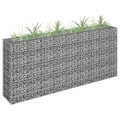 Gabion Raised Bed Silver Galvanized steel Large