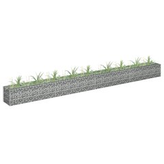 Gabion Raised Bed Silver Galvanized steel Large