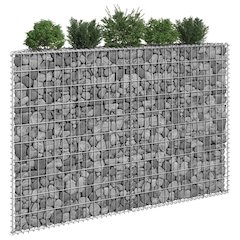 Gabion Raised Bed Silver Galvanized Steel 59.1 x 7.9 x 39.4 in