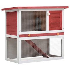 Rabbit Hutch Red Pine wood Large Durable Rabbit Hutch