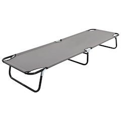 Sun Lounger Grey Strong steel frame & 600D polyester Standard