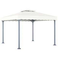 Gazebo Cream Aluminum 118.1 x 118.1 in UV-resistant materials