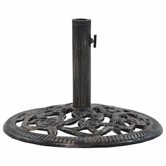 Umbrella Base Bronze Cast Iron 18.9 in Diameter Umbrella Base
