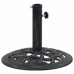 Umbrella Base Black Cast Iron 15.7 in diameter