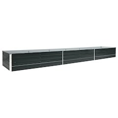 Raised Bed Anthracite Galvanized Steel 189.0 x 31.5 x 17.7 in