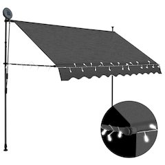 Retractable Awning Charcoal Polyester with PU coating
