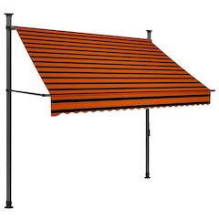 Retractable Awning Orange and Brown