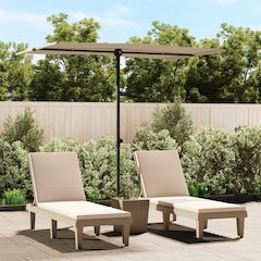 Garden Parasol Taupe Polyester 6.6x4.9 ft Garden Parasol