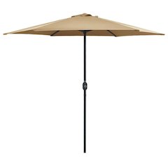 Garden Parasol Taupe Polyester Standard Garden Parasol Round