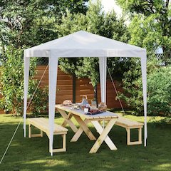 Party Tent White Polyethylene, Iron 2x2 ft