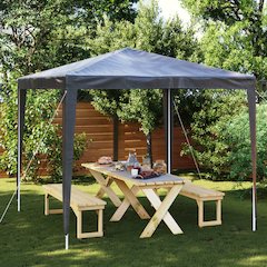 Party Tent Anthracite Polyethylene, Steel 8.2 x 8.2 ft