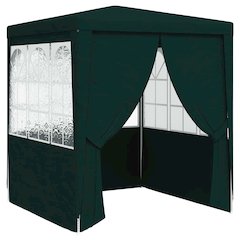 vidaXL Professional Party Tent with Side Walls 8.2'x8.2' Green 0.3 oz/ftÂ²