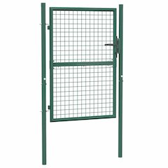 Fence Gate Steel 39.4"x49.2" Green