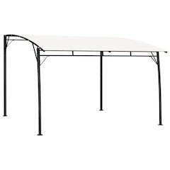 Sunshade Awning Cream Powder-coated steel frame 10x10 ft