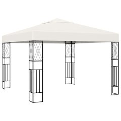 Gazebo Cream Polyester 3x3 ft Durable Gazebo Square