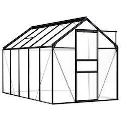 Greenhouse Anthracite, Transparent Aluminum, Polycarbonate