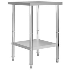vidaXL Kitchen Work Table 23.6"x23.6"x33.5" Stainless Steel, 51184