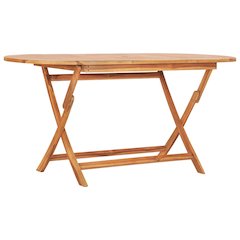 Dining Table Natural Teak Solid Teak Wood 63x31.5x29.5 in