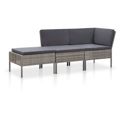 Garden Lounge Set Grey, Anthracite