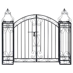 Garden Gate Black Wrought iron Medium Durable Garden Gate